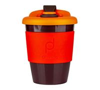 DrinkPod Taza de café reutilizable sin BPA 340 ml 12 oz taza de café/taza de viaje de plástico - VOLCANO ROJO