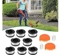 DriSubt 8 unidades de carretes y hilo de repuesto para recortadores de hilo Black & Decker. Piezas de repuesto para recortadores de hilo, herramienta de hilo. Carrete de repuesto de 30 pies con alimen
