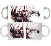 DrMugCollection Taza Tokyo Ghoul - Kaneki Ken en Blanco - Diseño Anime para Fans - Apta para Microondas y Lavavajillas - Regalo Otaku Original