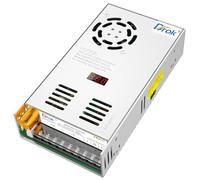 DROK Fuente de alimentación 48V AC 110V 220V a DC 0-48V 10A 480W Adaptador LED Ajustable Regulable 5V 12V 24V 30V 36V 48V Transformador de Voltaje 10A Cargador para Laboratorio CCTV