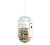 Drsyffsup Espejo de tocador de baño Ovalado, Espejo para Colgar en el Techo con luz LED, Brillo Ajustable, Espejos de Pared Modernos para baños, sobre Fregadero, Dormitorio(40cmx60cm)