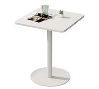 Drsyffsup Mesa Auxiliar Cuadrada, Mesa Alta de Metal Blanco para Pub bistró, mesas de Comedor comerciales para cafetería, Restaurante, postres, Mesas Decorativa para Sala de Estar(48x48x72cm)