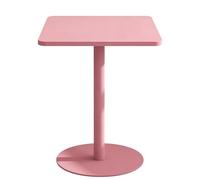 Drsyffsup Mesa Auxiliar de Hierro Rosa para Espacios pequeños - Mesa de Centro Cuadrada de 48/60/70 cm - Mesas Altas de Pub bistró para Restaurante, Fiesta, Club, Tienda de té con Leche