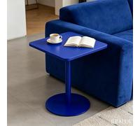 Drsyffsup Mesa Auxiliar de Metal para sofá, Mesa de Centro Moderna con Base de Metal, mesas Altas para Comedor de Pub, mesita de Noche Cuadrada con Muebles de Hierro Forjado, fácil Montaje