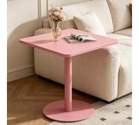 Drsyffsup Mesa Auxiliar De Sofá Rosa Creativa, Mesa Alta De Pub Bistro, Mesas Altas De Jardín para Cócteles con Parte Superior Cuadrada De 48/60/70cm, Escritorio De Desayuno De Cocina