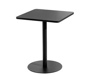 Drsyffsup Mesas de Bar Cuadrada con Base de Metal, Mesa Alta de Pub bistró, mesas de Comedor de Desayuno para el hogar, Patio Trasero, cafeterías, Mesa Auxiliar para sofá de Ocio, Negro(60x60x73cm)