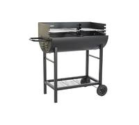 DRW Barbacoa de Acero para Varias Parrillas y Alturas con Ruedas 107X107X198 cm