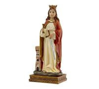 DRW Figura de Santa Barbara de Resina Pintada a Mano 15 cm