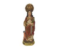 DRW Figura Santa Barbara de Resina Pintada a Mano 5x4x13 cm