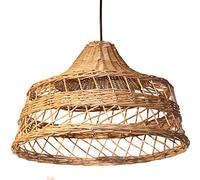 DRW Lámpara de Techo de Mimbre en Color Natural 51x32cm máx.. 150cm