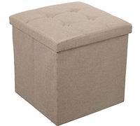 DRW Puf pegable con almacenaje 45x45x45 cm (Beige)