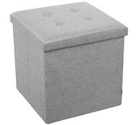 DRW Puf pegable con almacenaje 45x45x45 cm (Gris Poliester)