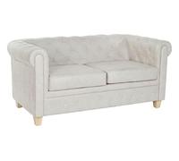 DRW Sofa Chester Blanco de plazas Blanco 111X54X88 cm