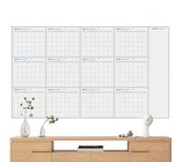 Dry Erase Yearly Whiteboard Calendar, Giant Erasable Wall Planner, Reusable Year Calendar, To-Do List Organizer, Appointment Reminder Board for Home, Workplace, 59.06x33.46 Inches