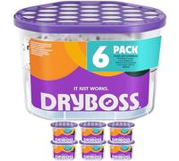 DRYBOSS Pack x 6 Deshumidificador Absorbente Anti Humedades de Armarios, Interior Casa, Cajones, Habitacion, Pared, Coche. Quita Olores y Absorbe Humedades. Previene Condensación. Antihumedad