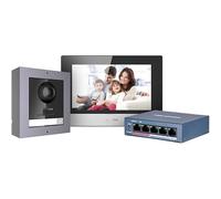 DS-KIS602 - Kit de intercomunicador de video IP modular basado en IP, pantalla TFT colorida de 7 pulgadas, resolución de video 1080p, cobertura de gran angular, micrófono y altavoz integrados,