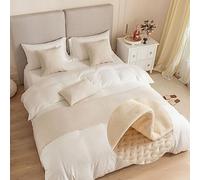 DSAoTeng Camino de cama jacquard y funda de cojín a juego, caminos de cama reversibles, bufandas, decoración del hogar, hotel, ropa de cama, toalla de cama para dormitorio, protección de colcha