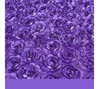 DSFVERVD Alfombra de Boda Alfombra de Boda 10 m, Tela Satinada con Rosas 3D, for Pasillo, Fiesta Bodas, Fondo Rojo, Mantel, decoración