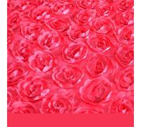 DSFVERVD Alfombra de Boda Alfombra de Boda 10 m, Tela Satinada con Rosas 3D, for Pasillo, Fiesta Bodas, Fondo Rojo, Mantel, decoración