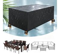 DSRDRFG 220x120x85cm/LaxAnxAl Funda para Muebles de Jardín Rectangular, Funda Mesa Exterior con Cordón, Fundas Protectora Impermeable para Mesas y Sillas de Exterior, Resistente al Viento, Anti-UV