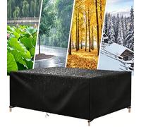 DSRDRFG Funda para Muebles De Jardín 220x110x75cm/LaxAnxAL Funda Protectora Mesa Exterior, Impermeable Anti Viento, Anti UV, Funda Sofa Jardin Exterior para Muebles de Exteriors Sillas Mesas, Negro