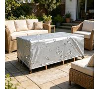 DSRDRFG Fundas para Muebles de Jardín 140x120x130cm/LxAxH Impermeable Anti-UV Tela Oxford 420D Protector Cubre Muebles Exterior para Terraza Juego de Muebles para Césped Cubierta, Plata