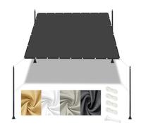 DSRDRFG Toldo Vela Rectangular 4.5x8M Toldo Vela de Sombra Exterior Terraza con Ojales, PES 220g/m² Impermeable Protección UV Lona Sombra para Terraza Jardín Patio Exteriores, Gris Oscuro
