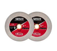 DT-DIATOOL Discos de Diamante 125MM*2 para Porcelanico - Doble Cara Disco de Corte y Rectificado Diamante Ultrafino para Cortar Esmerilar Cerámica Azulejos Mármol Granito Piedra Artificial,X Malla