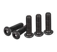 DTGN 20Pcs Tornillo de Cabeza Hexagonal con Cabeza de Botón 5/16-18x1-1/4" | y Socket, Acero al Carbono, con Recubrimiento de óxido Negro, Accionamiento Rosca Completa Unc