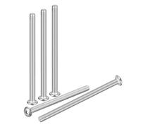 DTGN 6Pcs Tornillos de Cabeza Botón M5-0.8x80mm Bueno para Bicicleta | Fijadores de Accionamiento Hexagonal, Acero Inoxidable 304 Blanqueado, de Carretera