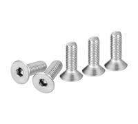 DTGN Tornillos de Cabeza Hexagonal de Acero Inoxidable 304, M5-0.8 x 16 mm, 25 Unidades, Tornillos de Cabeza Plana con Hexágono Interior, Rosca Completa, Pernos Avellanados