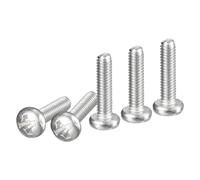 DTGN Tornillos de Máquina de Cabeza Plana M3x40mm, 30 Pieza de Acero Inoxidable 304, con Cabeza Phillips, Métrica Gruesa de Rosca Completa, Acabado Brillante