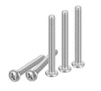 DTGN Tornillos de Máquina de Cabeza Plana M3x60mm, 30 Pieza de Acero Inoxidable 304, con Cabeza Phillips, Rosca Métrica Gruesa Completa, Acabado Brillante