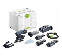 Dtsc 400 3.0 I-set Lijadora Delta Sin Fi - Festool - Con 2 X 18v 3.0 Ah Baterías - Cargador - Systainer -