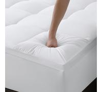 DUANDUAN Sobrecolchón 150 x 200 cm - Cubrecolchón Suave con Relleno de Microfibra de 900 g/m² - Funda de colchón para colchones de 10-30 cm - Lavable a máquina