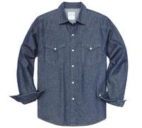 Dubinik® 8.8 oz Camisa Mezclilla Hombre Camisas Manga Larga para Hombres