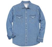 Dubinik® 8.8 oz Camisa Mezclilla Hombre Camisas Manga Larga para Hombres