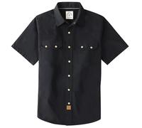 Dubinik® Camisas para Hombre Vaqueras Manga Corta de Algodón con Botones a Presión Estilo Western de Trabajo Tipo Leñador