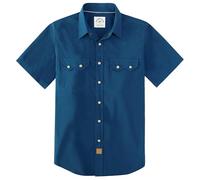 Dubinik® Camisas para Hombre Vaqueras Manga Corta de Algodón con Botones a Presión Estilo Western de Trabajo Tipo Leñador