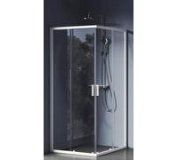 Ducha con entrada en esquina RAVAK Blix II, 90 x 90 cm, marco blanco, vidrio transparente, modelo 1LM70E00Z1