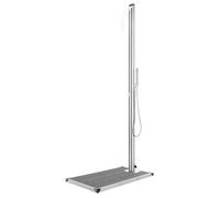 vidaXL Ducha de Jardín con Base 225 cm Acero Inoxidable Playa Piscina Color Gris, Marrón, y mas