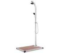 Ducha De Jardín Con Base Marrón 220 Cm Aluminio Vidaxl
