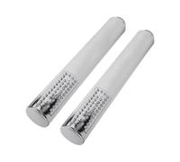 Ducha de mano para baño, cabezal redondo, diseño de ahorro de agua, boquillas de silicona antiincrustación, cuerpo ABS galvanizado cromado, 218 x 32 mm, opción de cantidad múltiple (2 piezas)