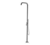 Sined Ducha de jardín DOCCIA CHIA INOX Gray XL Acero inox 316L, 230 cm, ducha de mano fría/caliente
