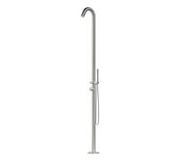 SINED Ducha exterior de Maple inoxidable AISI 316L con Ducha de mano Entrada de Agua fría y Caliente conexiones ocultas Ducha y accesorios de Maple inoxidable AISI 316L ALGHERO STAINX SHOWER Gray XL