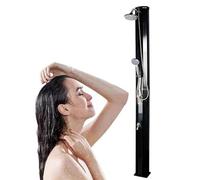 Ducha exterior independiente de 60 l con calefacción solar,cabezal de ducha de 360° y grifo de ducha de pie,ducha de piscina con presión y temperatura,ideal for exteriores,patios,piscinas,playas