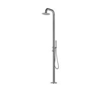 Ducha exterior pula sined para piscina y jardín. ducha de 25 cm de diámetro estructura y accesorios de acero inoxidable marino aisi 316l ducha de 6 cm de diámetro con suministro de agua caliente y frí