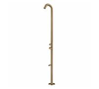 Sined Quartu Acero Inoxidable 316l Ducha Exterior Con Rociador y Lavapies h 2289 Cm Inox Oro Con Ducha Cabezal Desviador y Lavapies Gold Xl