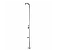Ducha Exterior Sined Quartu Acero Inoxidable 316l Con Rociador y Lavapies h 2289 Cm Inox Conexiones De Base Ocultas Silver Xl