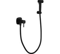 Ducha Higiénica para WC Empotrada Negro mate con Grifo Monomando y Flexo | Bidet WC de Pared con Agua Fría y Caliente | Grifería Baño Moderna IMEX Toscana